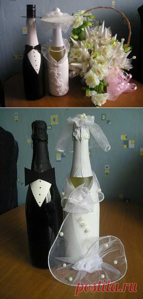 Свадебные бутылки.