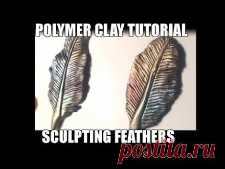 Polymer clay tutorial - feathers - part 1 - sculpting