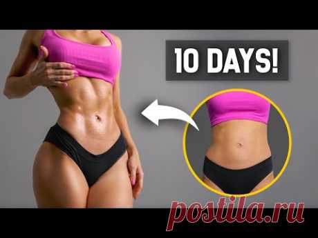 10 Min | 10 Days | 10 Exercises to Get ABS &amp; Lose BELLY FAT, At Home, No Equipment