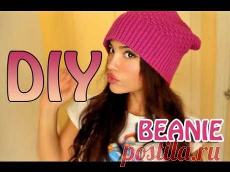 QUICK DIY BEANIE! - YouTube