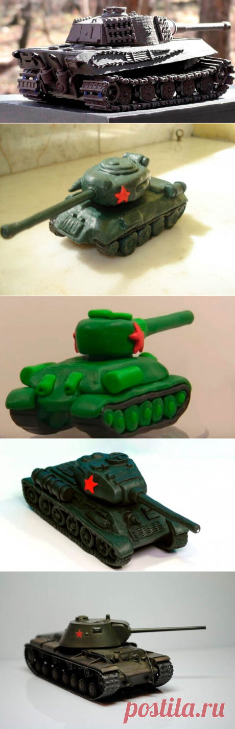 Как сделать танк из пластилина пошагово для детей своими руками: лепим танк Тигр, ИС, КВ, Т-34 детские поделки, видео как можно сделать танчики на картоне из легкого пластилина, геранд танчик, военные танки ребенку - аппликация легкого танка