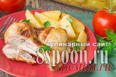 Курица в кефире в духовке: рецепт с фото - 8 Ложек.ру