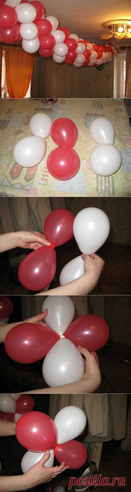 Как сделать гирлянду из воздушных шаров / герлянды из шаров сделать самому