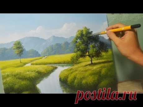 Acrylic Landscape Painting Lesson - The River by JM Lisondra - YouTube