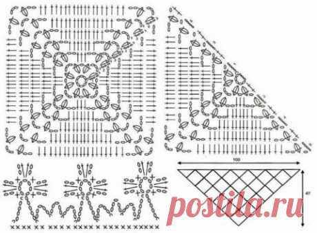 Нашла в Интернете красивые узоры крючком для шалей (делюсь) | Факультет рукоделия | Дзен