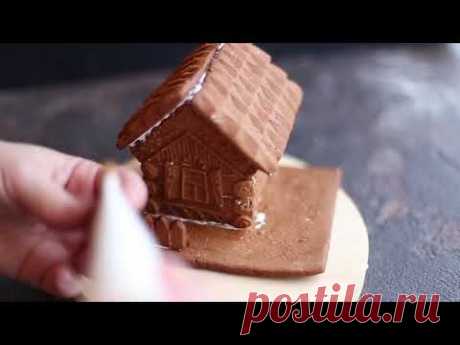 Как построить пряничный 3d домик “Русская избушка» / Gingerbread house a la russe