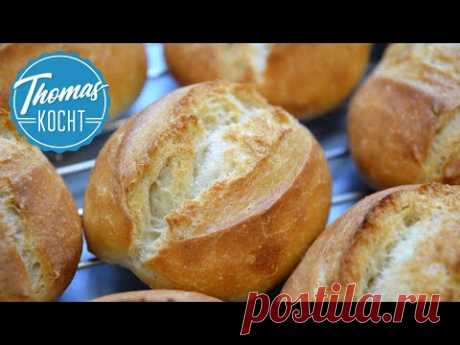 Die besten Brötchen backen, ganz einfach / ohne kneten - no knead / Thomas kocht