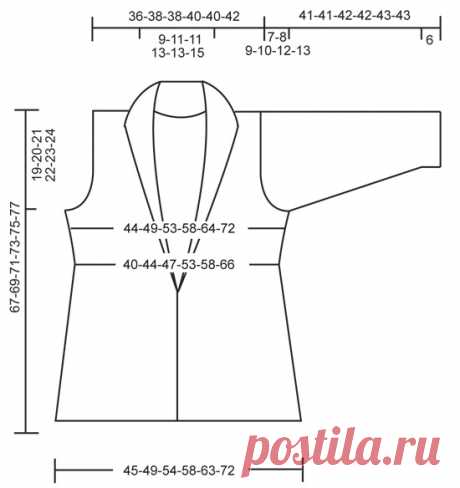 Схема вязания Жакет: После восьми DROPS 159-21 After Eight