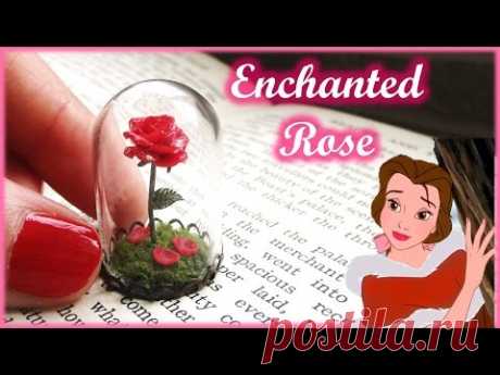 "Beauty & The Beast" Miniature Enchanted Rose Terrarium, Polymer Clay Tutorial || Maive Ferrando