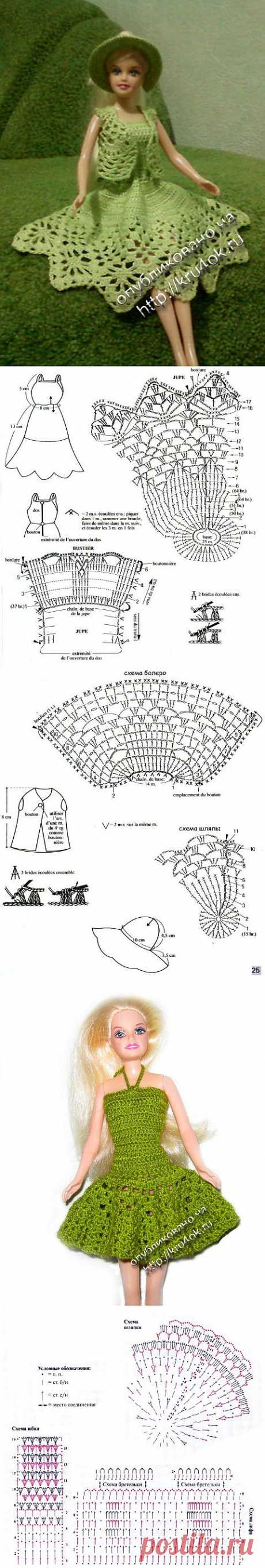 Платья для Барби - вязание крючком на kru4ok.ru
