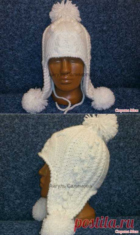 Зимняя шапка с ушками для девочки. - Вязание - Страна Мам