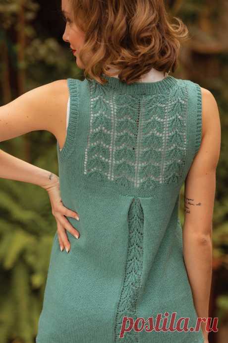 Топ с элементами ажура Terrestrial Top by Moira Engel - Knitting.Klubok.ru.com