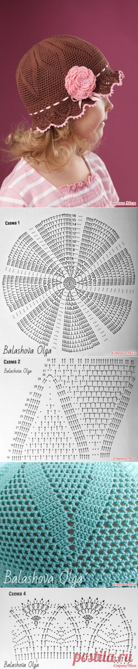 Шапочка крючком на лето - Вяжем вместе он-лайн - Страна Мам