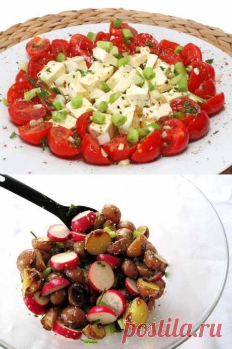 Весенние салаты из свежих овощей