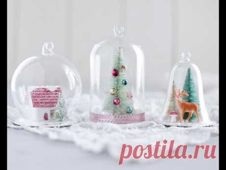 DIY Snow Globe Ornaments - Fun Christmas Crafts