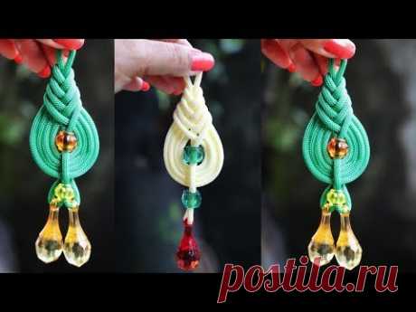 Simple Macrame Key Chain / waste Macrame Flower keychain with out knot