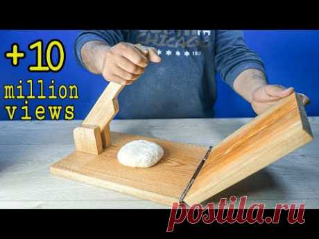 طريقه صنع آلة ضغط العجين اليدوية / part 1- How to make a wooden roti machine for pizza and baking