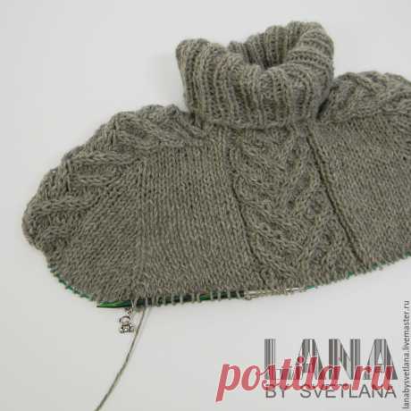 Вяжем бесшовный свитер с рукавом-погоном - Ярмарка Мастеров - ручная работа, handmade