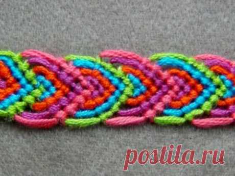 ► Friendship Bracelet Tutorial - Beginner - Alternating Leaves Pattern