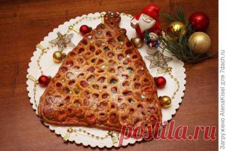 Пирог с мармеладом "Новогодняя ёлка" - пошаговый рецепт приготовления с фото