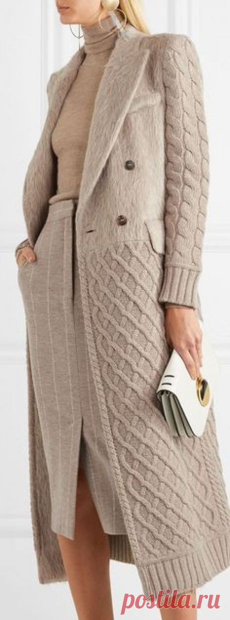 Max Mara Alda paneled wool and cashmere-blend coat