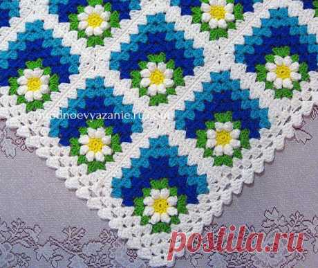 Плед крючком квадратным мотивом - Crochet.Modnoe Vyazanie ru.rom