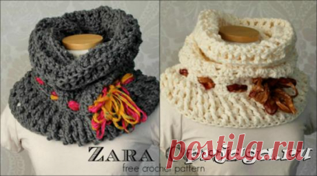 Снуды «Zara Cowl» крючком