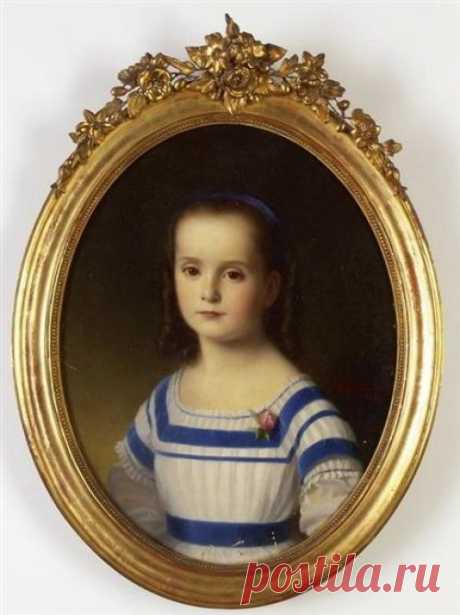 Французский живописец школы академического классицизма Charles Edouard Boutibonne (France, 1816-1897)... ЖанровоПортретное.