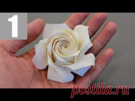 Part1/3 : How to fold Naomiki Sato Origami Rose (Pentagon Rose) 佐藤直幹 摺紙玫瑰教學