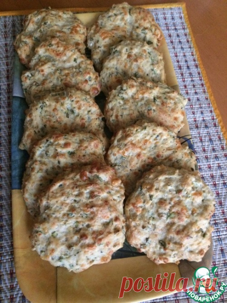 Острое печенье с зелёным луком – кулинарный рецепт