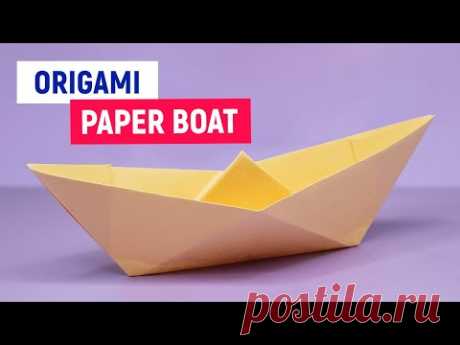Как сделать кораблик оригами, origami boat / Легкий способ - корабль из бумаги / Diy cнова в школу