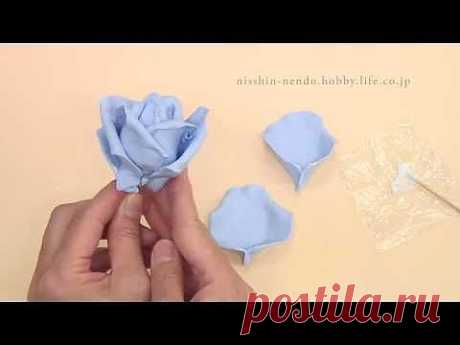 ▶ 軽量粘土で作る　バラの作り方１－３－２　（花の作り方） 後編 - YouTube