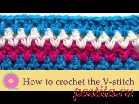 How to crochet the V-stitch