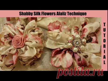 Silk Flower, no sew, Easy, shabby chic tutorial, melting method, hairpin flower, wedding crafts