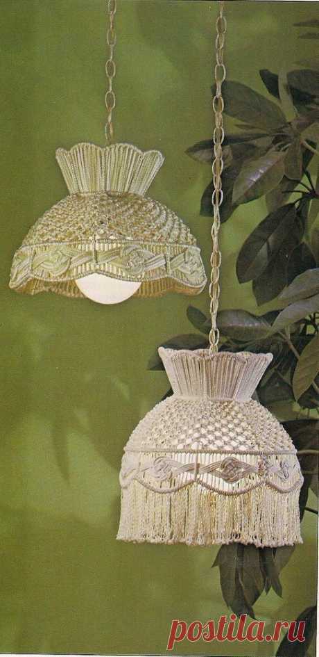 1970s Macrame Lamp Shade Patterns - Craft Book:# OPUS2 Fiber Form &amp; Fantasy 2 | Projects to Try | Бель, Лампы и Волокно