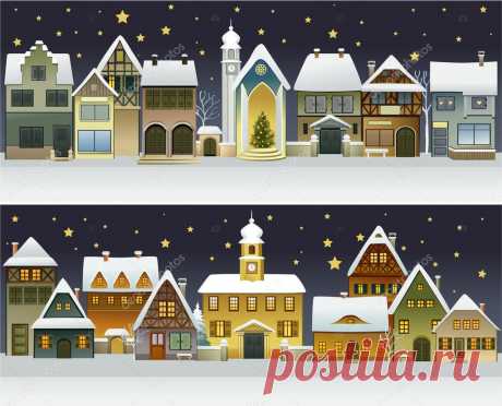 depositphotos_82457656-stock-illustration-winter-town.jpg (1023×828)