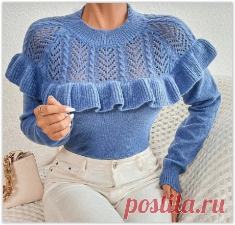 Новая подборка теплых и стильных свитеров для вязания спицами, которые сделают из вас модницу!
