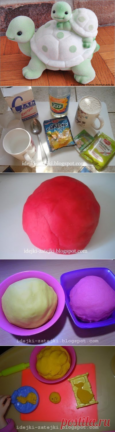 Рецепт желейного теста для лепки по типу Play-Doh.