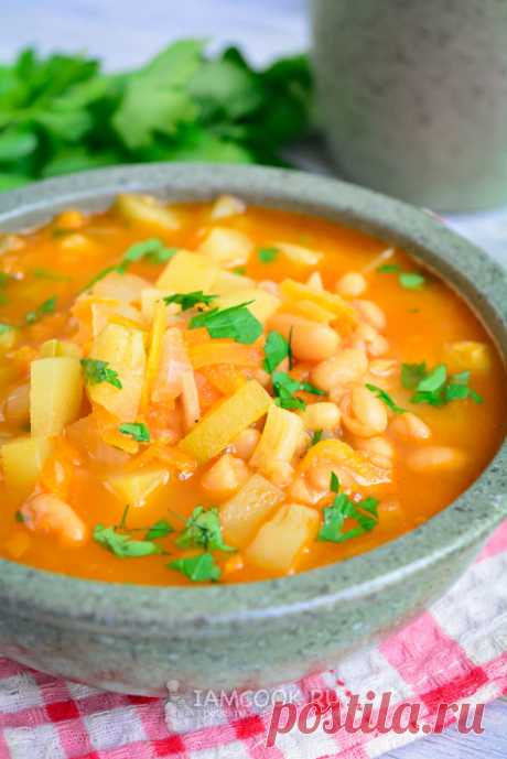 Суп с фасолью и кабачками — рецепт с фото пошагово