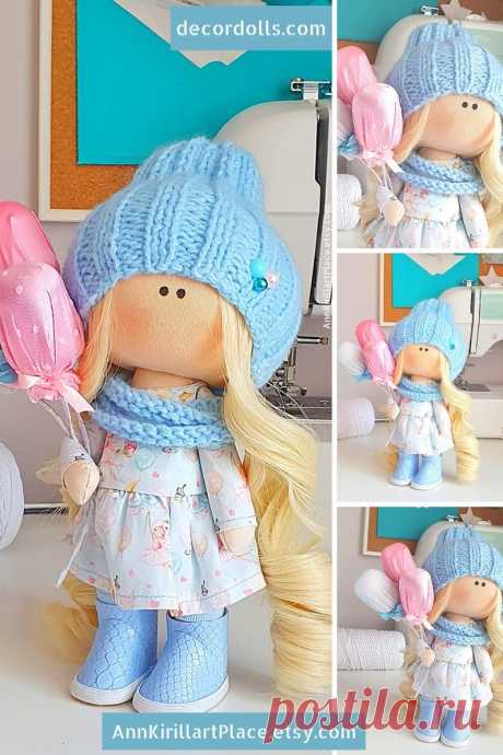 Fabric Doll Handmade Doll Tilda Textile Doll Interior Doll | Etsy