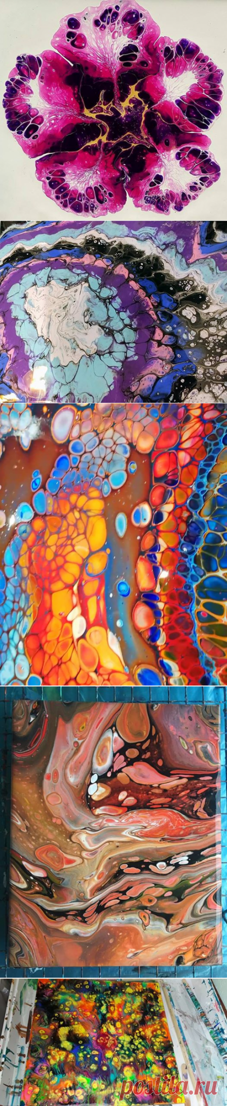 (2) Acrylic Pouring