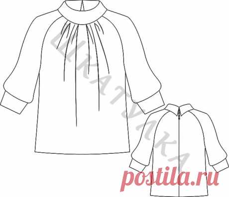 Выкройка женской блузки WT201219 | Шкатулка