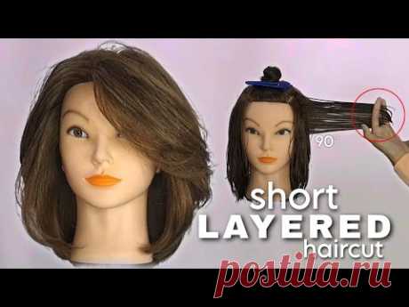 how to: SHORT LAYERED HAIRCUT|potong rambut layer pendek