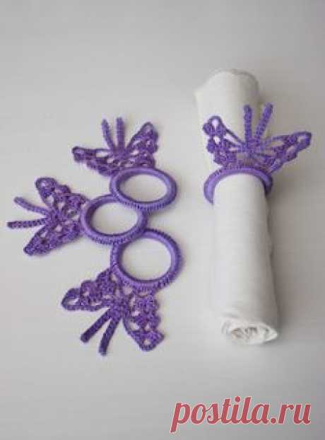 Crochet Napkin Rings, Crochet Napkin Holders, Table Decor, Wedding Decoration, Lacy Napkin Holder, Set of 4