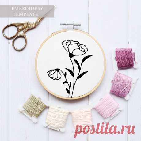 PDF PATTERN Minimalist Embroidery Downloadable for Beginners | Etsy Moldova