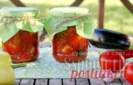 Баклажаны в томатном соке на зиму | 8 Ложек