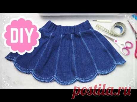 Saia Jeans Infantil - Costura Fácil - Passo a Passo