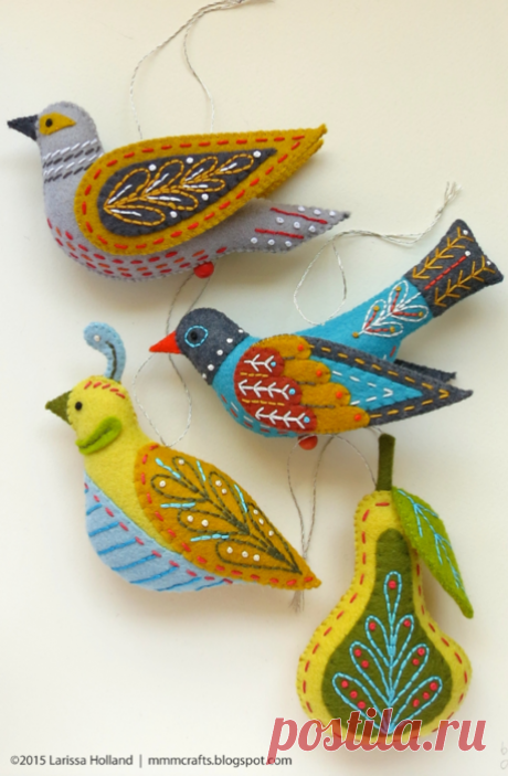 Райские птицы из фетра, идеи | HandMade