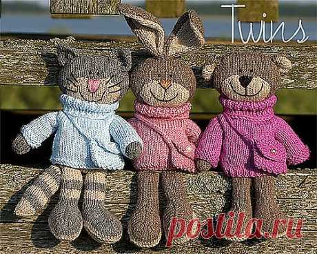 Ravelry: Happy Pets, flat trio pattern by Ala Ela