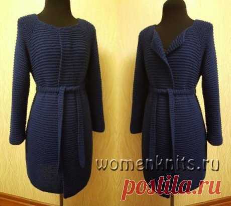 Кардиган спицами платочной вязкой
Описание: https://womanknits.ru/vyazanie-dlya-zhenshchin/palto-kardigany-zhakety/kardigan-spicami-platochnoj-vyazkoj